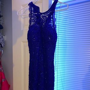 Royal blue sequin dress